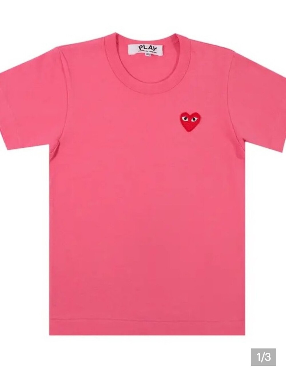 Comme des garcons "PLAY" Pink T-Shirt Size Small